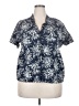 Hang Ten Tropical Blue Short Sleeve Blouse Size XXL - photo 1