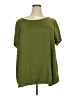 Lane Bryant 100% Polyester Green Short Sleeve Blouse Size 22 - 24 Plus - photo 1