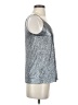 Ann Taylor LOFT 100% Polyester Metallic Silver Sleeveless Top Size XXS (petite) - photo 4