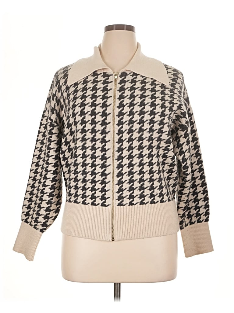 Pre-owned Ann Taylor Loft Outlet Cardigan Sweater In Tan