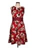Owin Floral Red Casual Dress Size L - photo 1