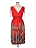 Win Win Print Red Cocktail Dress Size XL - photo 2
