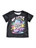 Unbranded 100% Polyester Black Short Sleeve T-Shirt Size 7 - 8 - photo 1