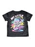 Unbranded 100% Polyester Black Short Sleeve T-Shirt Size 7 - 8 - photo 2