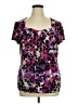 East5th Purple Short Sleeve Blouse Size XL - photo 1