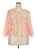 I LE New York 100% Polyester Solid Tropical Orange Pink Kimono Size 22 - photo 1
