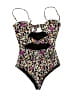 Beach Riot Print Black One Piece Swimsuit Size S - photo 1