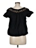 Old Navy 100% Cotton Black Short Sleeve Blouse Size M - photo 2