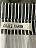 Grace Karin Stripes Black Long Sleeve Blouse Size L - photo 7