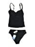 Cupshe Graphic Black Two Piece Swimsuit Size XS - photo 1