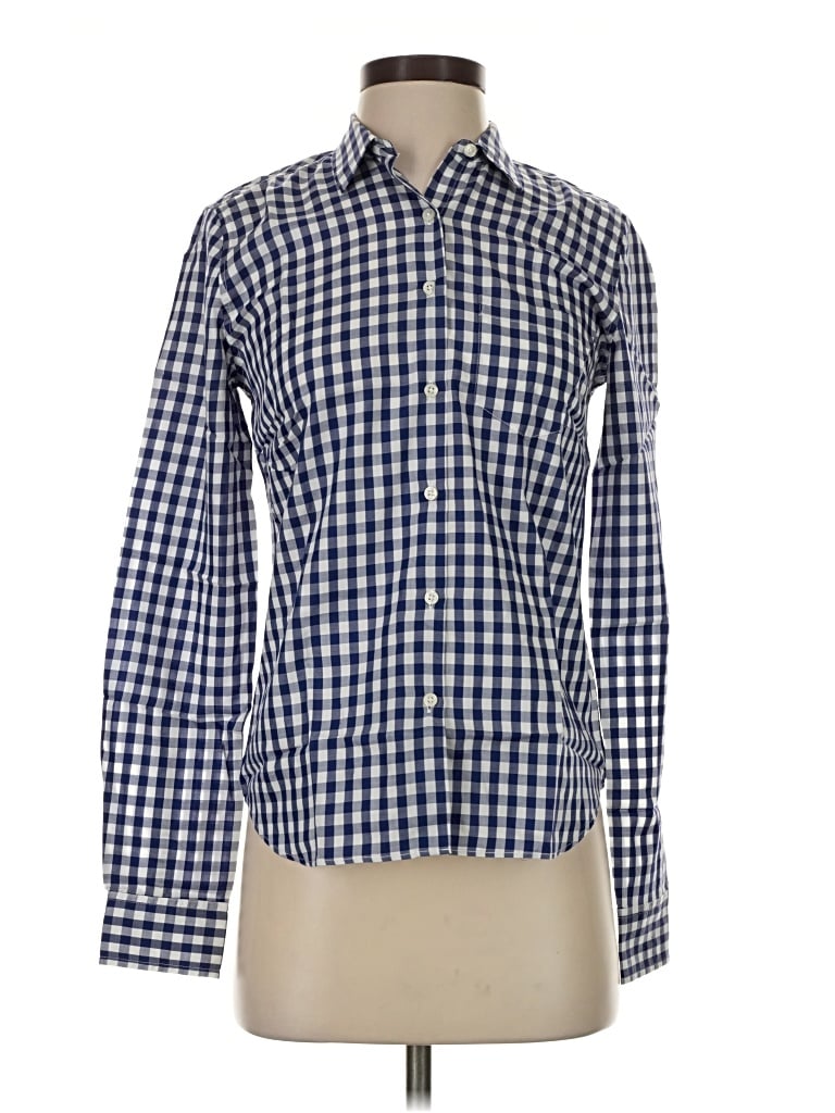 Pre-owned Untuckit Long Sleeve Button Down Shirt In Blue