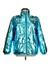 chic soul (chicsoul.com) 100% Polyester Metallic Teal Snow Jacket Size 1X (estimated) - photo 1