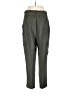 Ann Taylor LOFT Solid Green Cargo Pants Size L - photo 2
