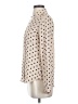 Express 100% Polyester Polka Dots Ivory Long Sleeve Blouse Size XS - photo 5