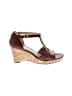 Ellen Tracy 100% Leather Brown Wedges Size 7 - photo 1
