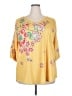 Avenue Yellow 3/4 Sleeve Blouse Size 18 Plus - photo 1