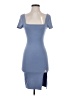 Bozzolo Solid Blue Cocktail Dress Size S - photo 1