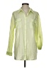 Chico's Color Block Green 3/4 Sleeve Button-Down Shirt Size S - photo 1