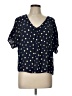 Madewell Blue Short Sleeve Blouse Size L - photo 1