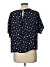 Madewell Blue Short Sleeve Blouse Size L - photo 2