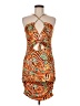 Shein Tropical Orange Cocktail Dress Size 6 - photo 1