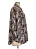 BeachLunchLounge Print Brown Long Sleeve Blouse Size L - photo 4