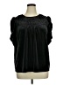 Ann Taylor LOFT Black Short Sleeve Blouse Size XL - photo 1