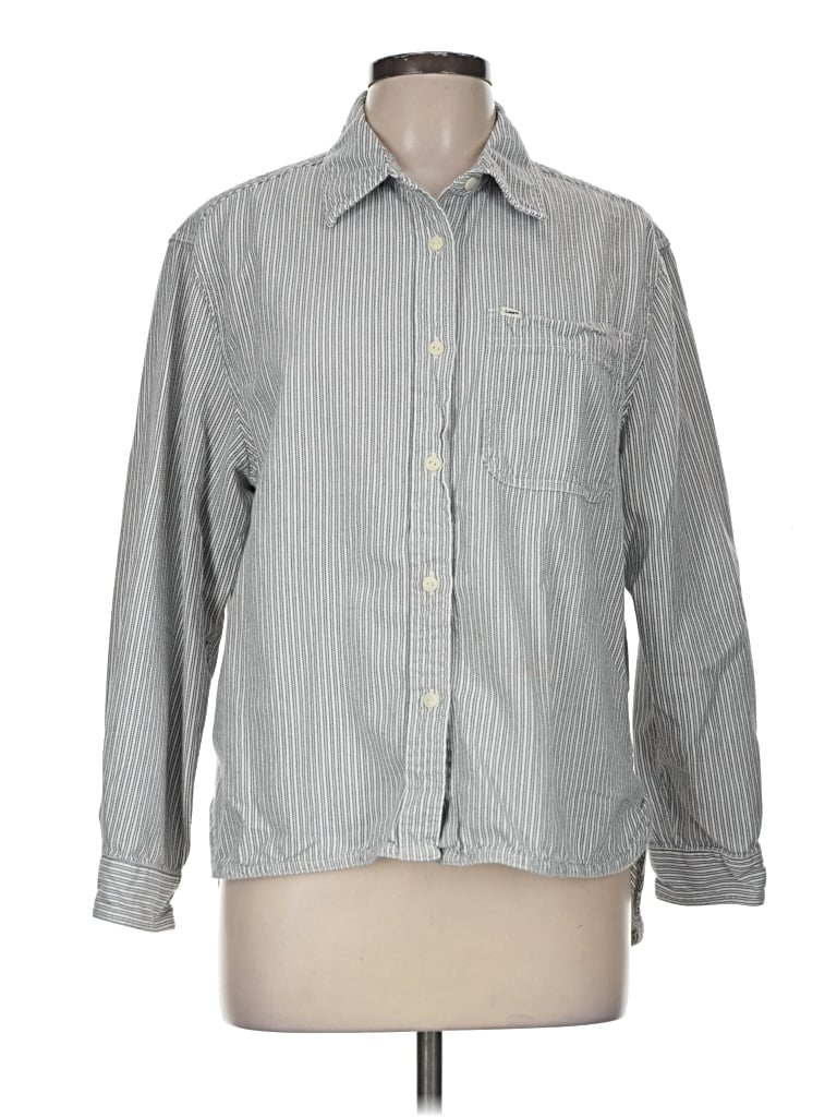 Pre-owned Lee Long Sve Button Down Shirt In Gray