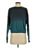Socialite Color Block Teal Pullover Sweater Size S - photo 1