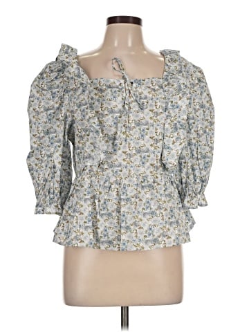 Easel 3/4 Sleeve Blouse (view 1)