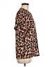 Shein Animal Print Brown Short Sleeve Blouse Size 6 - photo 4