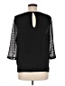 Hinge 100% Polyester Black 3/4 Sleeve Blouse Size M - photo 2