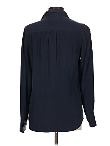 J.Crew Collection Long Sleeve Silk Top (view 2)