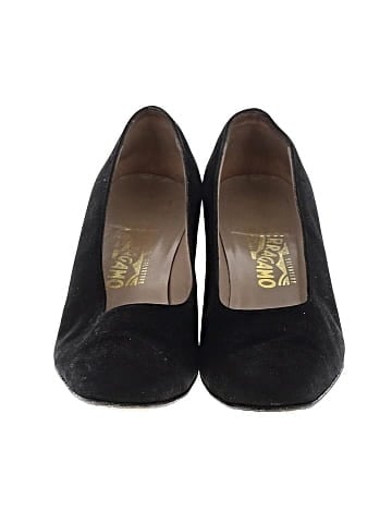 Salvatore Ferragamo Suede Block Heels (view 2)