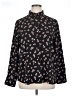 Ann Taylor LOFT 100% Polyester Floral Black Long Sleeve Blouse Size XL - photo 1