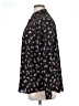 Ann Taylor LOFT 100% Polyester Floral Black Long Sleeve Blouse Size XL - photo 5