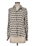 Zara Print Ivory Long Sleeve Blouse Size S - photo 1