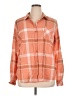 Natural Reflections 100% Cotton Plaid Orange Long Sleeve Button-Down Shirt Size XL - photo 1