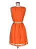 Teeze Me 100% Polyester Solid Orange Casual Dress Size 7 - photo 2