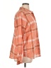 Natural Reflections 100% Cotton Plaid Orange Long Sleeve Button-Down Shirt Size XL - photo 4