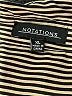 Notations Stripes Brown 3/4 Sleeve Blouse Size XL - photo 7