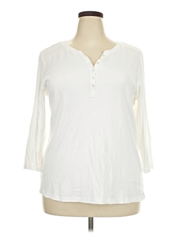 Karen Scott Sport Long Sleeve Henley (view 1)
