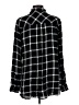 Old Navy Plaid Black Long Sleeve Blouse Size L - photo 2