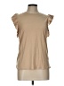 NATION LTD Tan Short Sleeve Top Size L - photo 1
