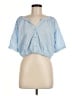Aerie Blue Short Sleeve Blouse Size M - photo 1