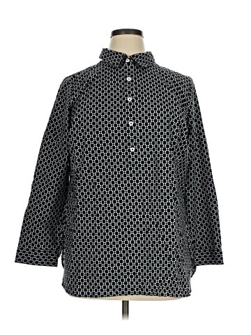 Talbots 3/4 Sleeve Button-Down Shirt (view 1)