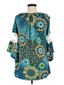Win Win Teal 3/4 Sleeve Blouse Size M - photo 2
