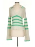 Central Park West Stripes Green Pullover Sweater Size S - photo 1