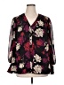 Vince Camuto 100% Polyester Floral Black 3/4 Sleeve Blouse Size 1X - photo 1