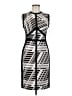 Joseph Ribkoff Graphic Silver Cocktail Dress Size 8 - photo 1